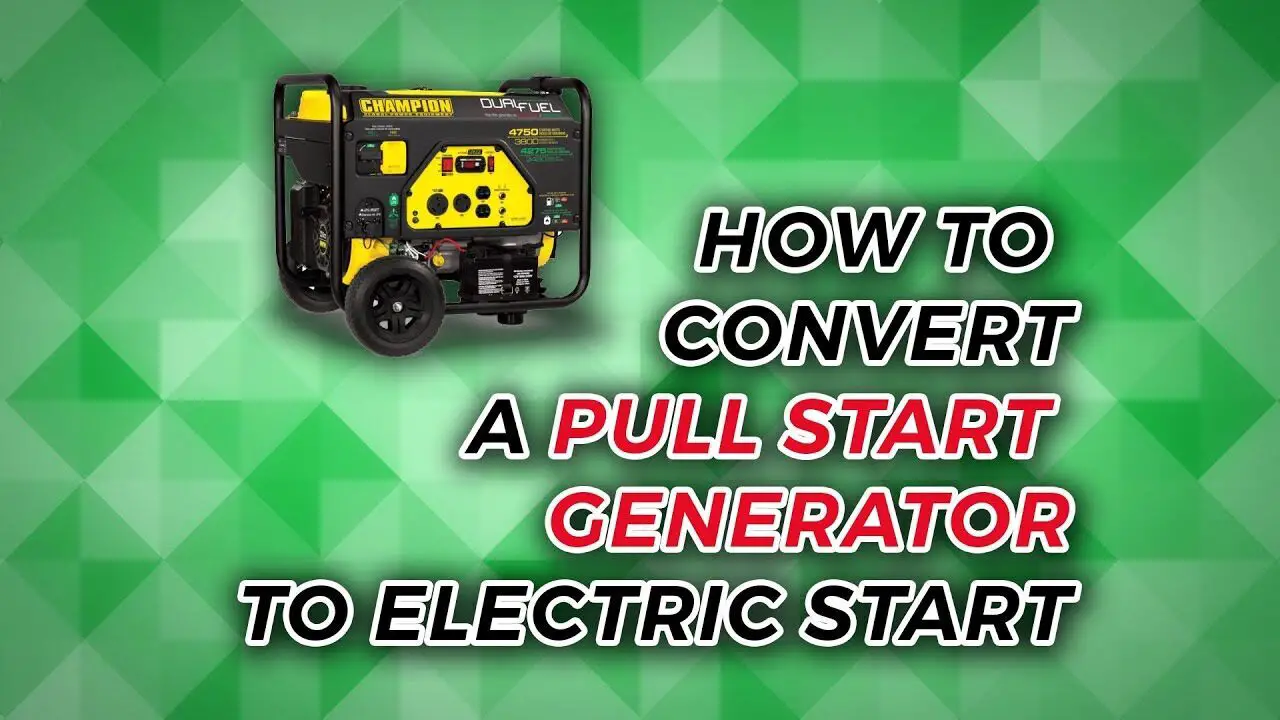 How To Convert a Pull Start Generator to Electric Start
